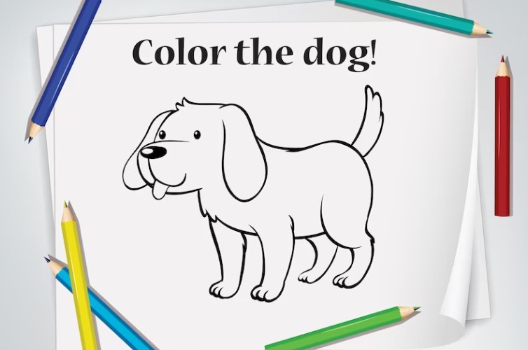 how to draw a dog simple method
